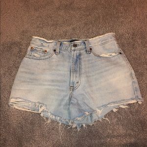 A & F Annie High Rise Denim Shorts